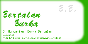 bertalan burka business card